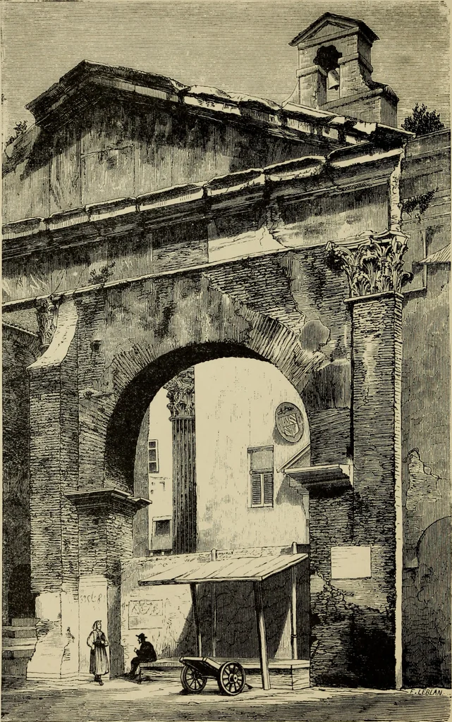 An illustration from Castle St. Angelo ; and, The evil eye : being additional chapters to "Roba di Roma", 1877, leaf 75