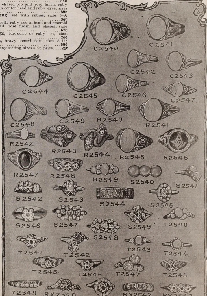 An illustration from [Catalog]., 1908, leaf 272