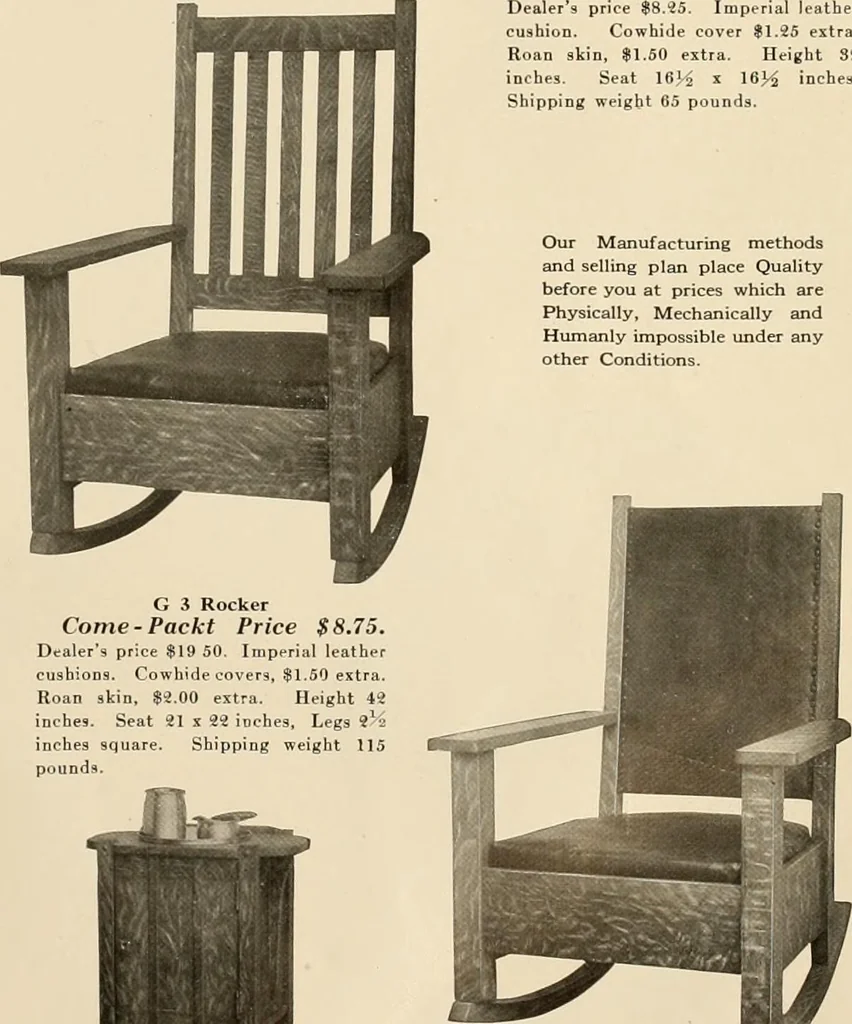 An illustration from Catalog "F" / Come-Packt Furniture Company., 1910, leaf 8