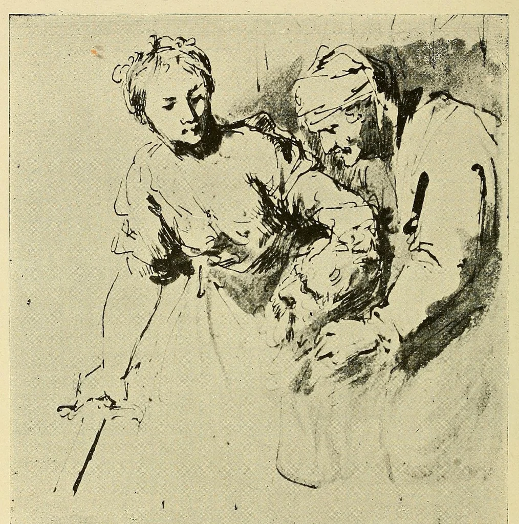 An illustration from Catalogo de las pinturas y dibujos de la Colección Pani;, 1921, leaf 166