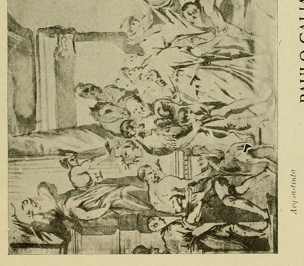An illustration from Catalogo de las pinturas y dibujos de la Colección Pani;, 1921, leaf 195