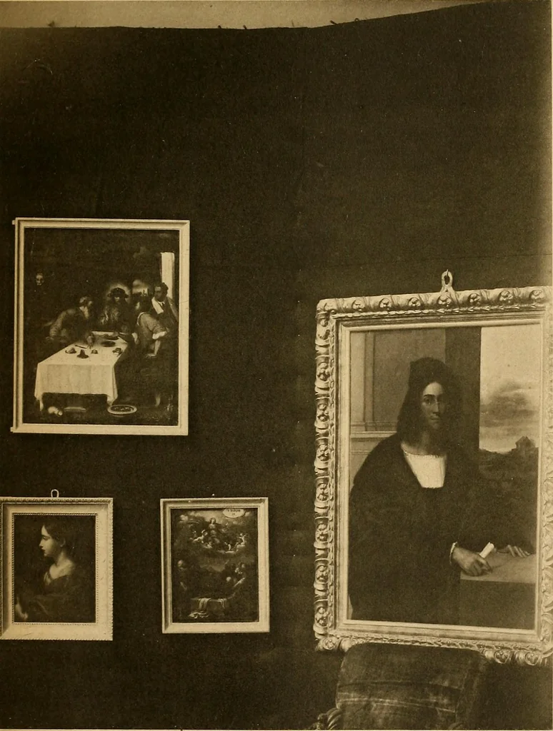 An illustration from Catalogo della Pinacoteca Scarpa di Motta di Livenza : quadri dei più celebri autori italiani ... : di cui la vendita al pubblico incanto avrà luogo in Milano ... 14 novembre 1895 e giorno seguente .., 1895, leaf 64