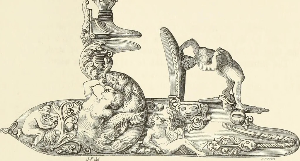 An illustration from A catalog of the antiquities and works of art, exhibited at Ironmongers' Hall, London, in the month of May, 1861, 1869, leaf 232