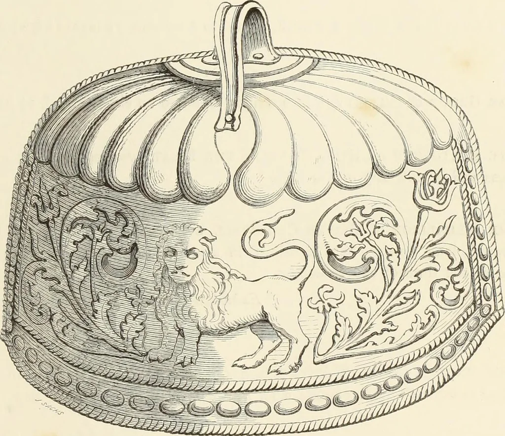 An illustration from A catalog of the antiquities and works of art, exhibited at Ironmongers' Hall, London, in the month of May, 1861, 1869, leaf 54