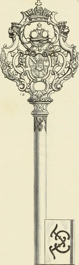 An illustration from A catalog of the antiquities and works of art, exhibited at Ironmongers' Hall, London, in the month of May, 1861, 1869, leaf 77