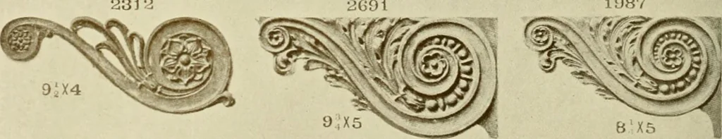 An illustration from Catalog of Capitals, brackets and compo ornament for exterior and interior decoration, 1900, leaf 101