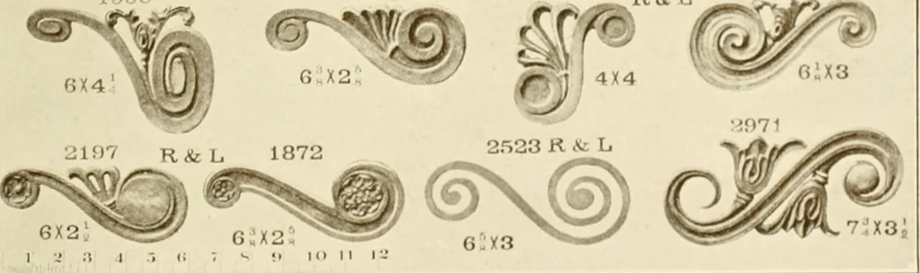 An illustration from Catalog of Capitals, brackets and compo ornament for exterior and interior decoration, 1900, leaf 102