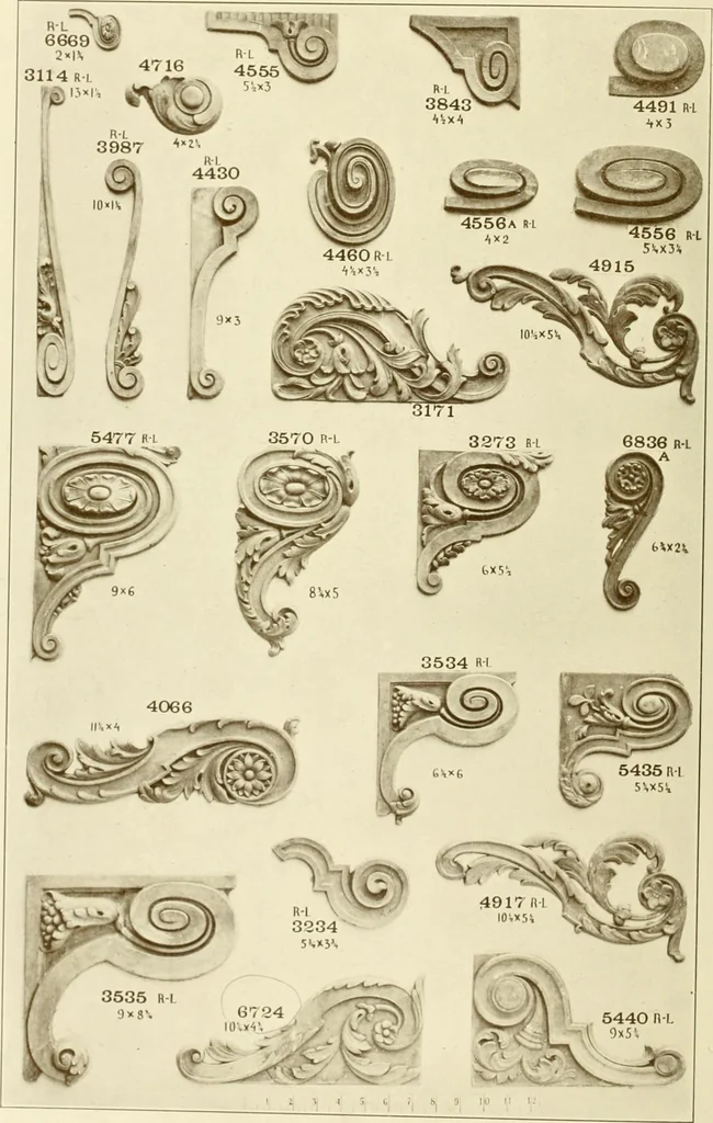 An illustration from Catalog of Capitals, brackets and compo ornament for exterior and interior decoration, 1900, leaf 103