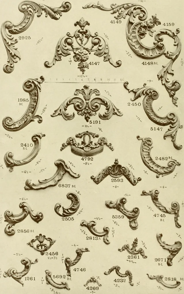 An illustration from Catalog of Capitals, brackets and compo ornament for exterior and interior decoration, 1900, leaf 105