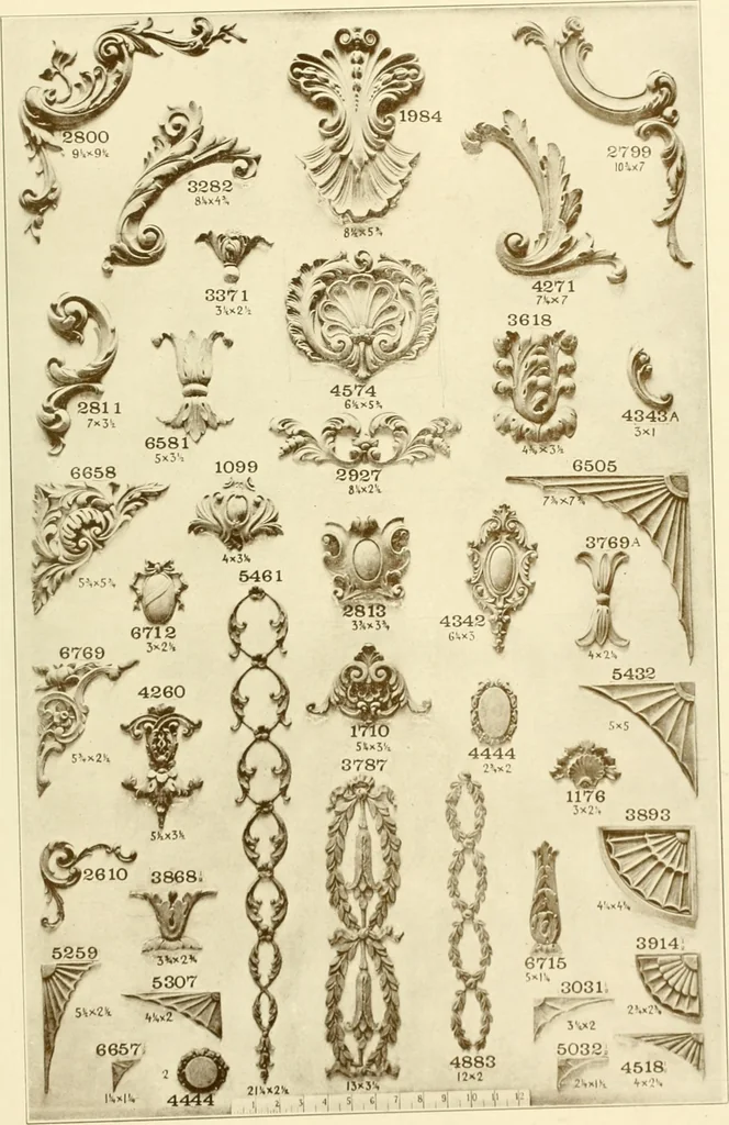 An illustration from Catalog of Capitals, brackets and compo ornament for exterior and interior decoration, 1900, leaf 106