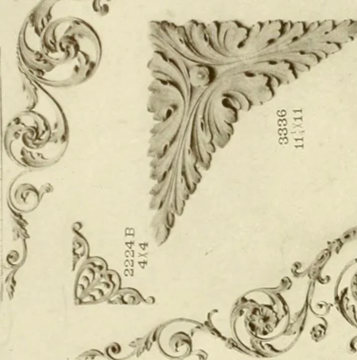 An illustration from Catalog of Capitals, brackets and compo ornament for exterior and interior decoration, 1900, leaf 107