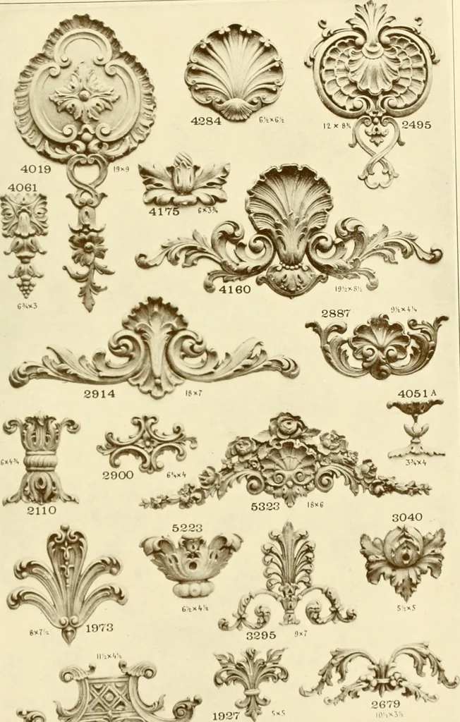 An illustration from Catalog of Capitals, brackets and compo ornament for exterior and interior decoration, 1900, leaf 108