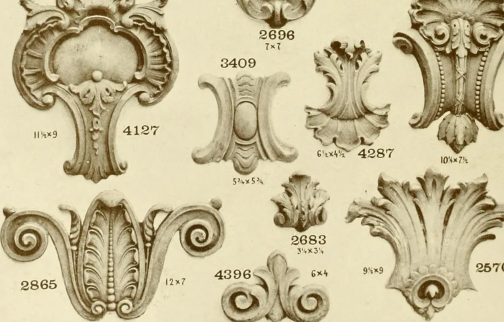 An illustration from Catalog of Capitals, brackets and compo ornament for exterior and interior decoration, 1900, leaf 109