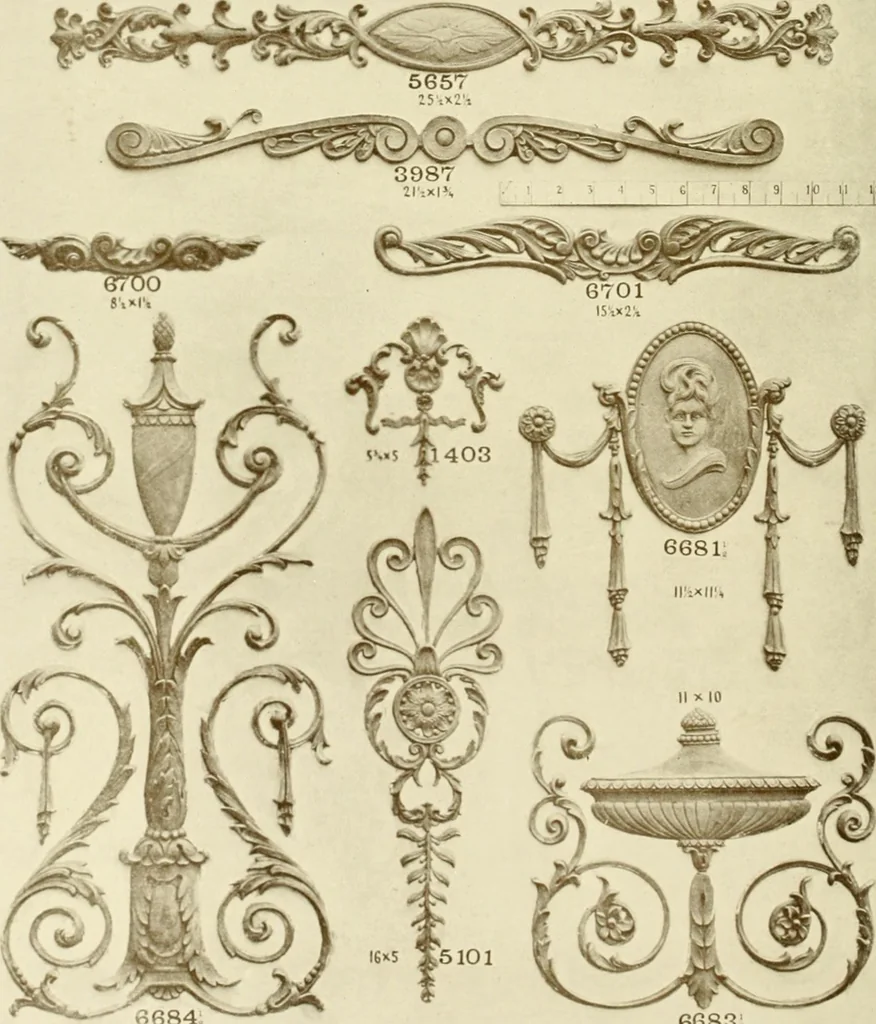 An illustration from Catalog of Capitals, brackets and compo ornament for exterior and interior decoration, 1900, leaf 113