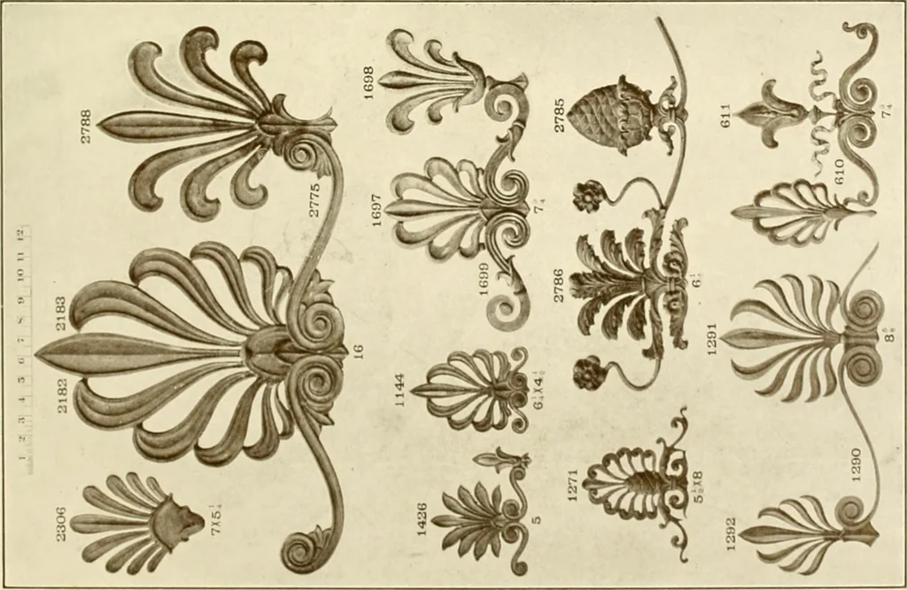 An illustration from Catalog of Capitals, brackets and compo ornament for exterior and interior decoration, 1900, leaf 50