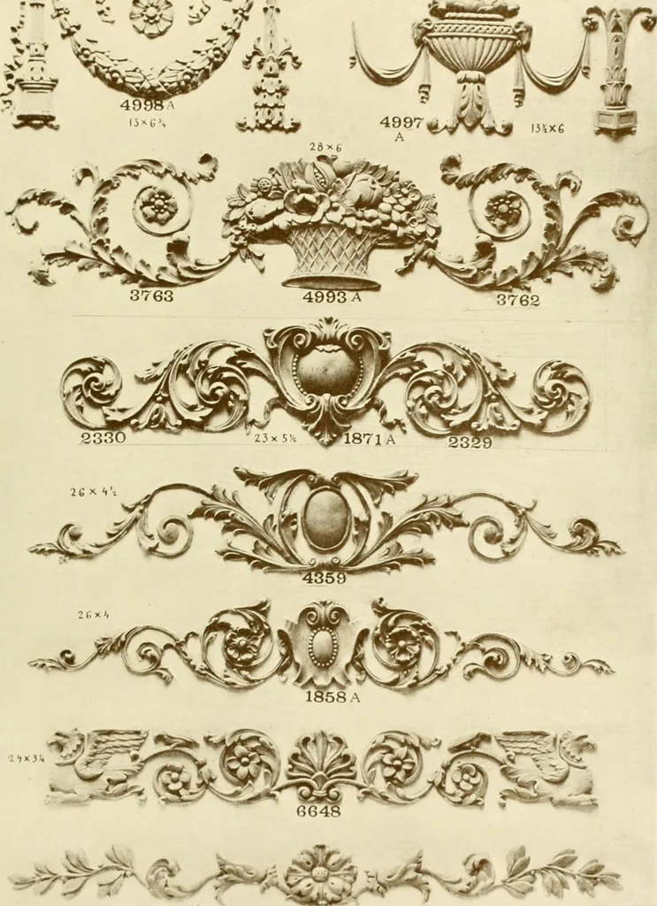 An illustration from Catalog of Capitals, brackets and compo ornament for exterior and interior decoration, 1900, leaf 56