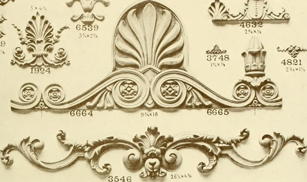 An illustration from Catalog of Capitals, brackets and compo ornament for exterior and interior decoration, 1900, leaf 60
