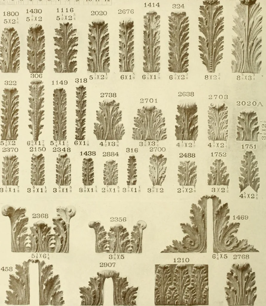 An illustration from Catalog of Capitals, brackets and compo ornament for exterior and interior decoration, 1900, leaf 65