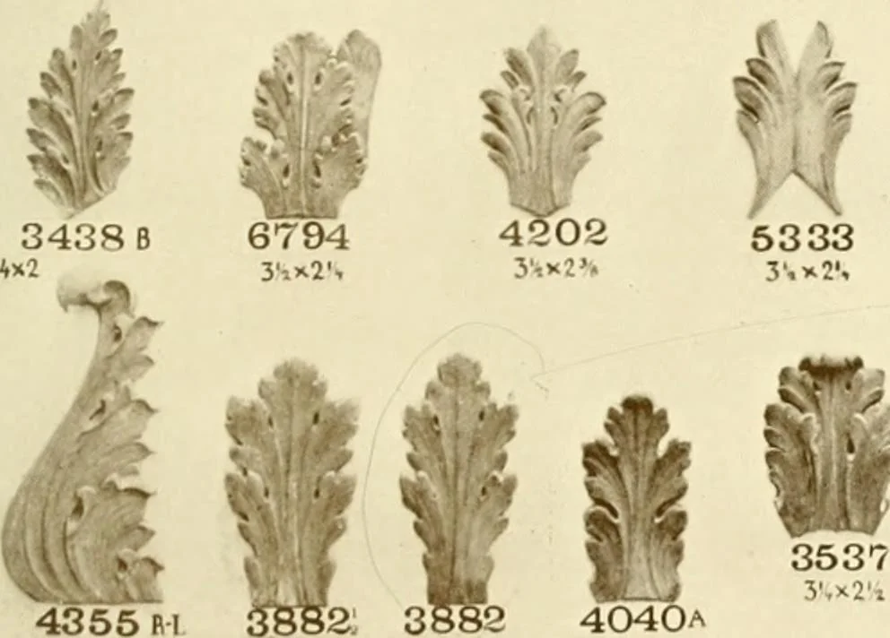 An illustration from Catalog of Capitals, brackets and compo ornament for exterior and interior decoration, 1900, leaf 66