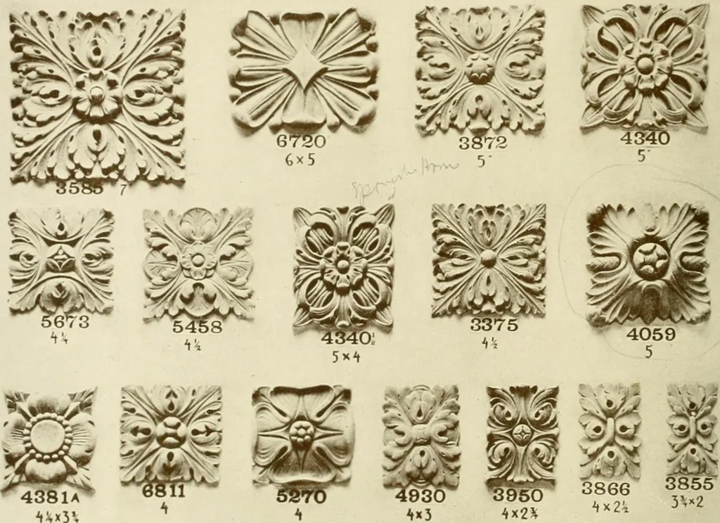 An illustration from Catalog of Capitals, brackets and compo ornament for exterior and interior decoration, 1900, leaf 71