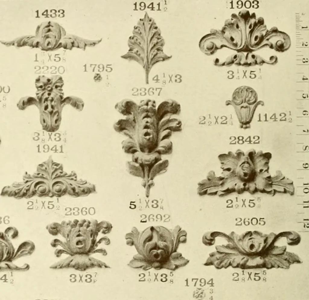An illustration from Catalog of Capitals, brackets and compo ornament for exterior and interior decoration, 1900, leaf 77