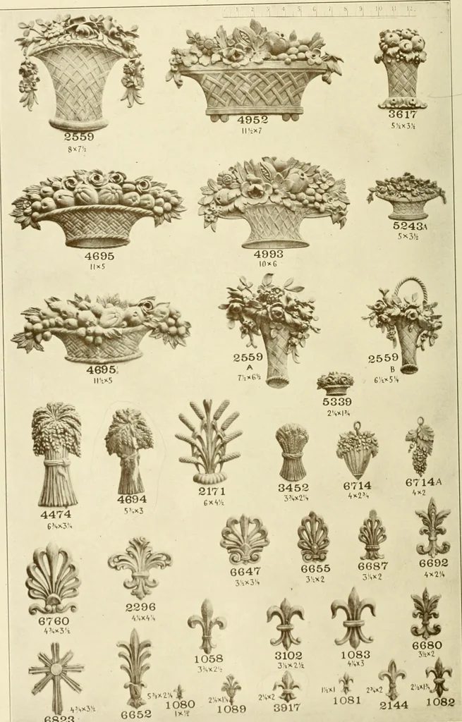 An illustration from Catalog of Capitals, brackets and compo ornament for exterior and interior decoration, 1900, leaf 85