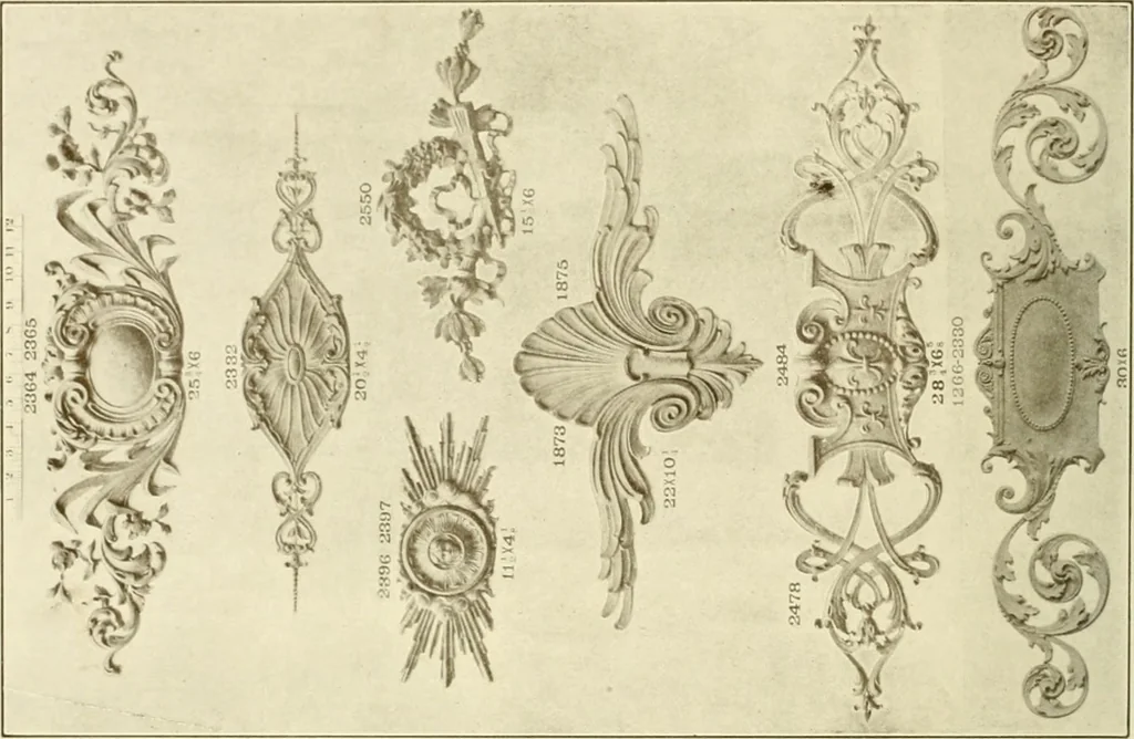 An illustration from Catalog of Capitals, brackets and compo ornament for exterior and interior decoration, 1900, leaf 87