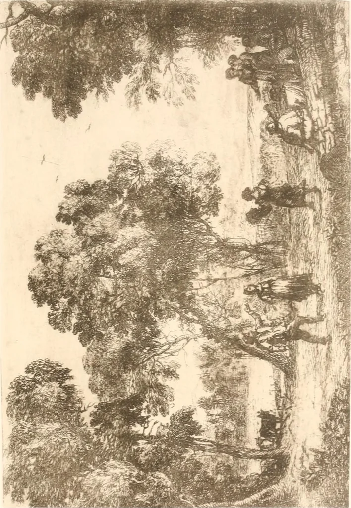 An illustration from Catalog of the Gardiner Greene Hubbard collection of engravings, presented to the Library of Congress by Mrs. Gardiner Greene Hubbard, 1905, leaf 166