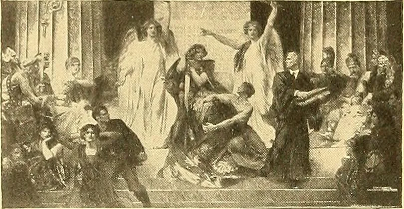 An illustration from Catalog of large carbon photographs, photogravures, engravings, etchings and copper-plate paintings in the educational art exhibitions of A.W. Elson & Company with a list of other pictures recommended for school, library, and home decoration, 1910, leaf 103