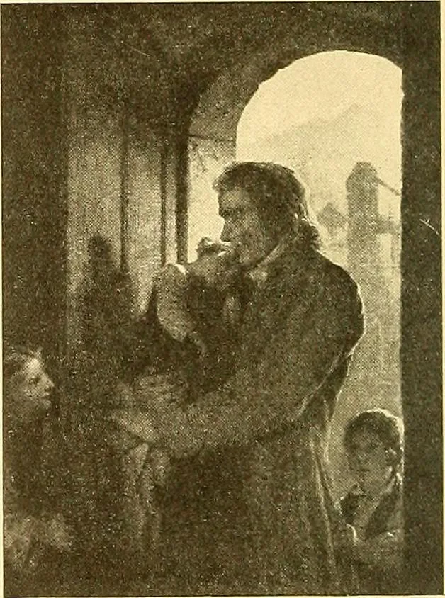 An illustration from Catalog of large carbon photographs, photogravures, engravings, etchings and copper-plate paintings in the educational art exhibitions of A.W. Elson & Company with a list of other pictures recommended for school, library, and home decoration, 1910, leaf 107