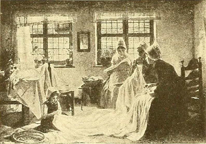 An illustration from Catalog of large carbon photographs, photogravures, engravings, etchings and copper-plate paintings in the educational art exhibitions of A.W. Elson & Company with a list of other pictures recommended for school, library, and home decoration, 1910, leaf 55