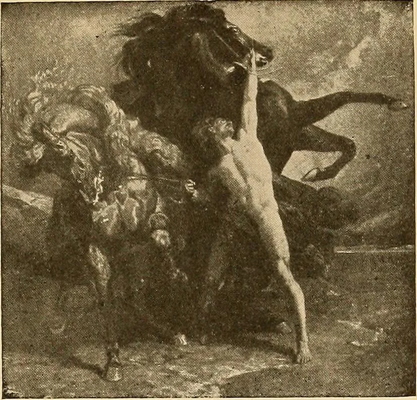 An illustration from Catalog of large carbon photographs, photogravures, engravings, etchings and copper-plate paintings in the educational art exhibitions of A.W. Elson & Company with a list of other pictures recommended for school, library, and home decoration, 1910, leaf 62