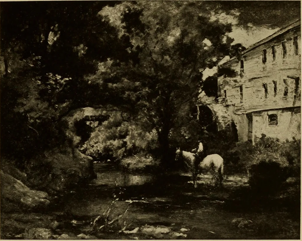 An illustration from Catalog of paintings by eminent American old masters : and by some of the prominent living American artists, from the collection of Young's Art Galleries, 1918, leaf 14