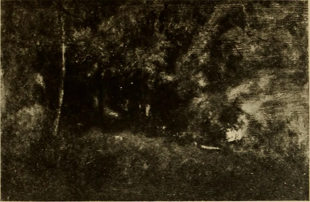 An illustration from Catalog of paintings by eminent American old masters : and by some of the prominent living American artists, from the collection of Young's Art Galleries, 1918, leaf 15