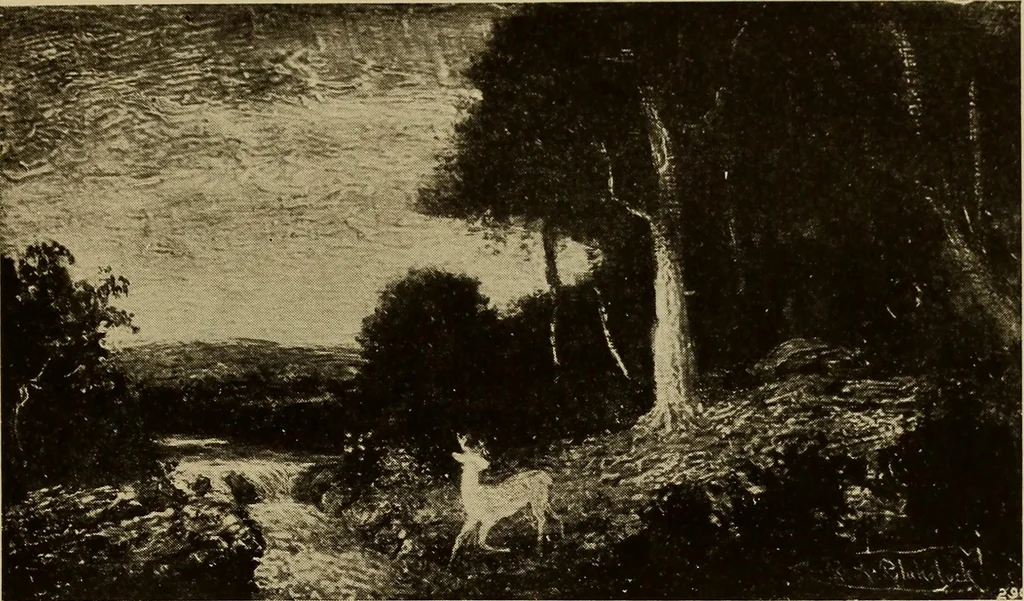 An illustration from Catalog of paintings by eminent American old masters : and by some of the prominent living American artists, from the collection of Young's Art Galleries, 1918, leaf 26