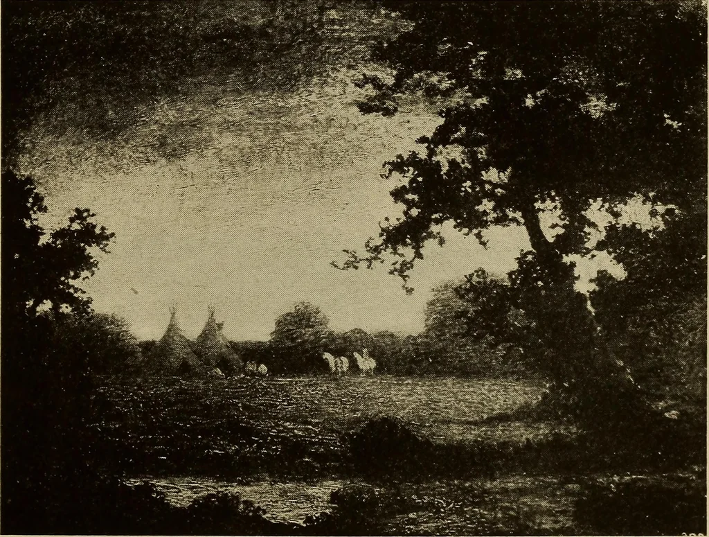 An illustration from Catalog of paintings by eminent American old masters : and by some of the prominent living American artists, from the collection of Young's Art Galleries, 1918, leaf 26
