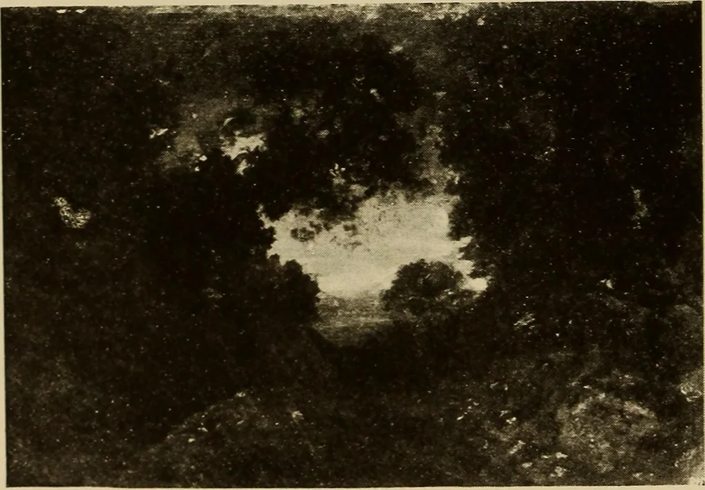 An illustration from Catalog of paintings by eminent American old masters : and by some of the prominent living American artists, from the collection of Young's Art Galleries, 1918, leaf 27