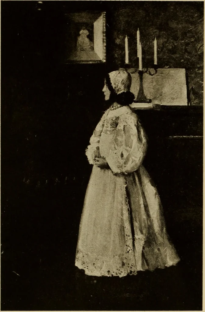 An illustration from Catalog of paintings by eminent American old masters : and by some of the prominent living American artists, from the collection of Young's Art Galleries, 1918, leaf 35