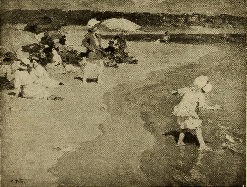 An illustration from Catalog of paintings by eminent American old masters : and by some of the prominent living American artists, from the collection of Young's Art Galleries, 1918, leaf 59