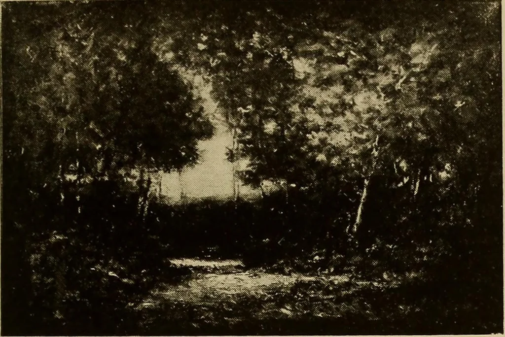 An illustration from Catalog of paintings by eminent American old masters : and by some of the prominent living American artists, from the collection of Young's Art Galleries, 1918, leaf 70