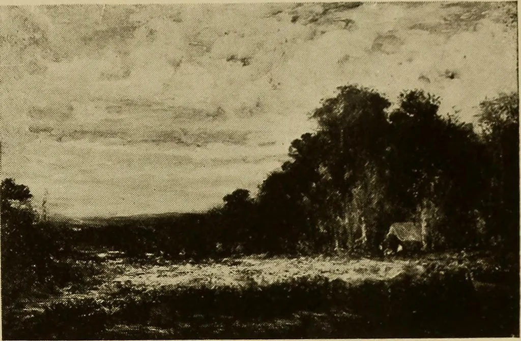 An illustration from Catalog of paintings by eminent American old masters : and by some of the prominent living American artists, from the collection of Young's Art Galleries, 1918, leaf 70