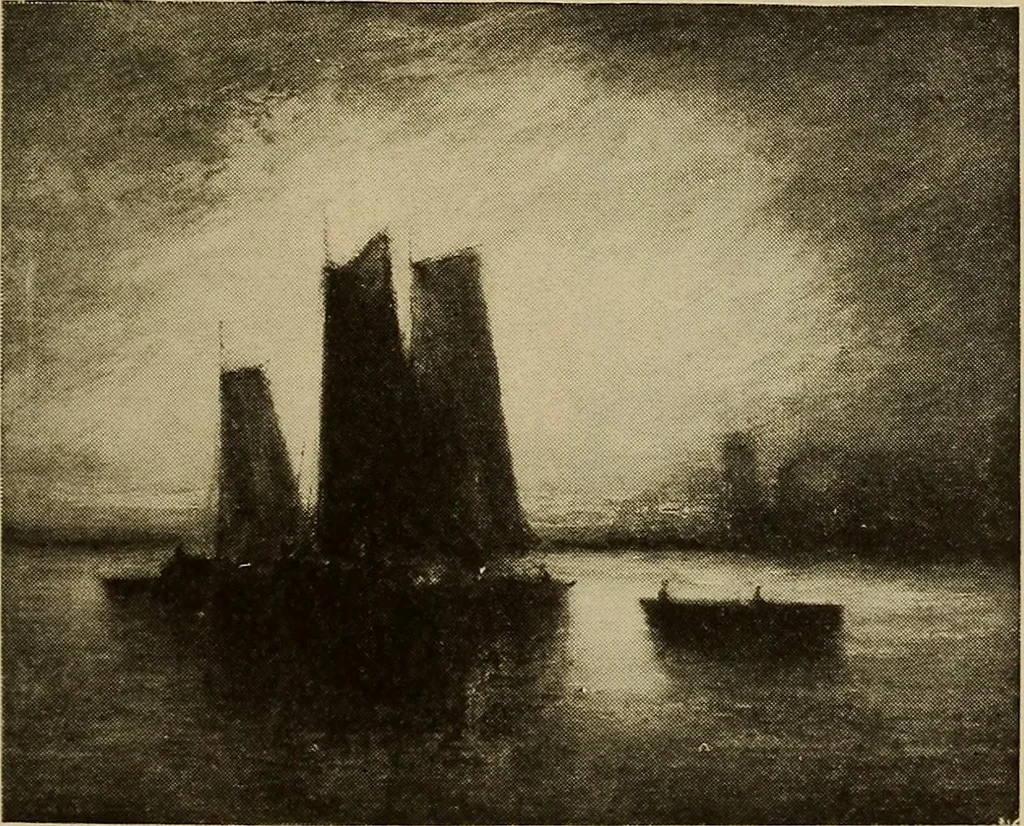 An illustration from Catalog of paintings by eminent American old masters : and by some of the prominent living American artists, from the collection of Young's Art Galleries, 1918, leaf 70