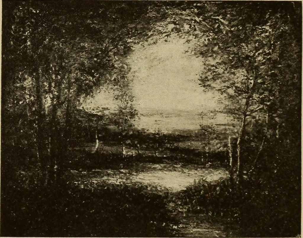 An illustration from Catalog of paintings by eminent American old masters : and by some of the prominent living American artists, from the collection of Young's Art Galleries, 1918, leaf 70