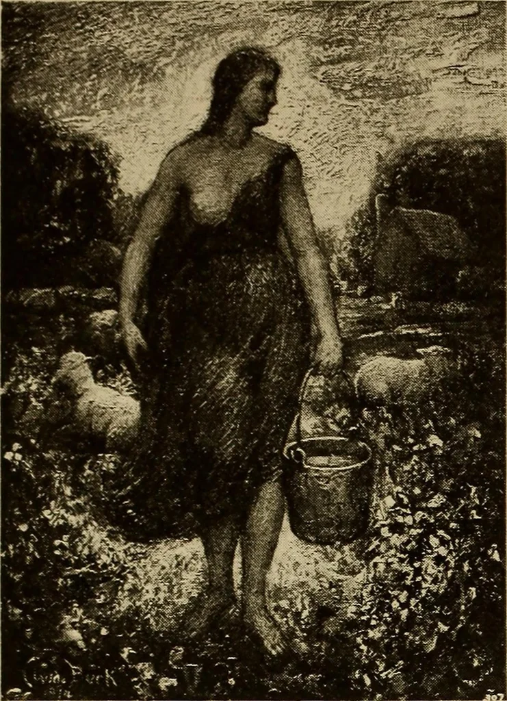 An illustration from Catalog of paintings by eminent American old masters : and by some of the prominent living American artists, from the collection of Young's Art Galleries, 1918, leaf 71