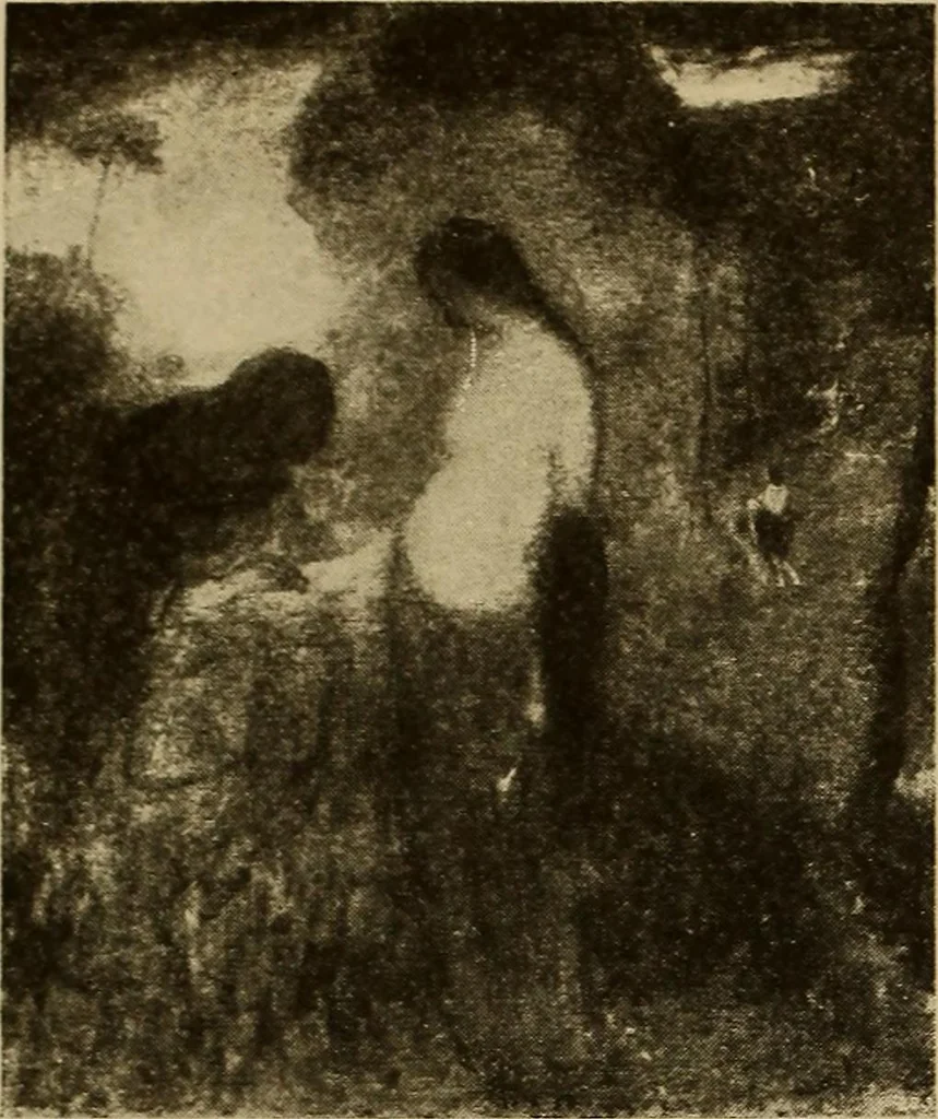 An illustration from Catalog of paintings by eminent American old masters : and by some of the prominent living American artists, from the collection of Young's Art Galleries, 1918, leaf 75