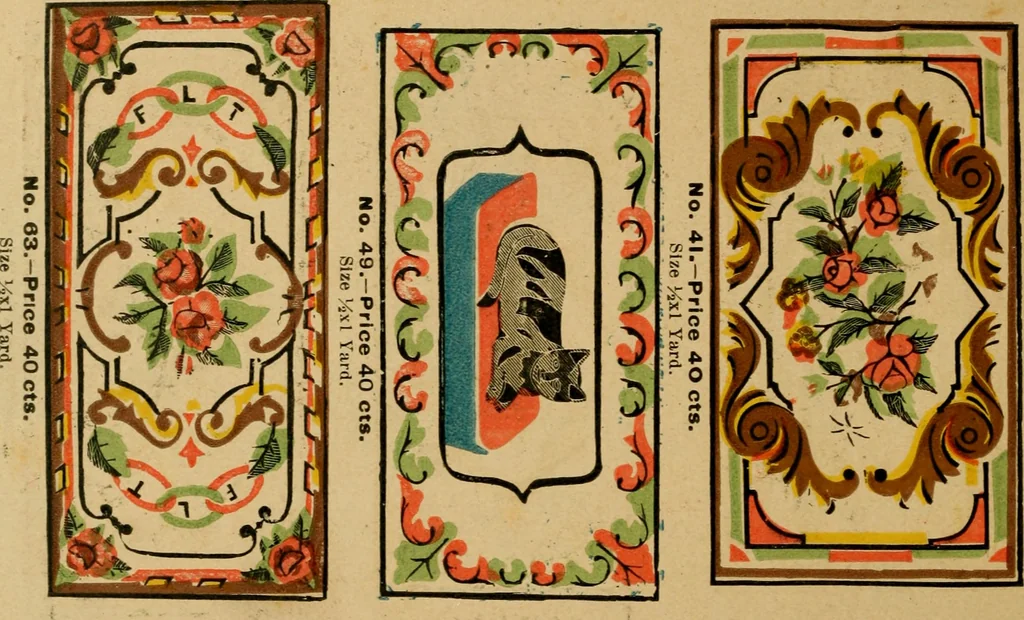 An illustration from [Catalog of rug patterns], 1891, leaf 9
