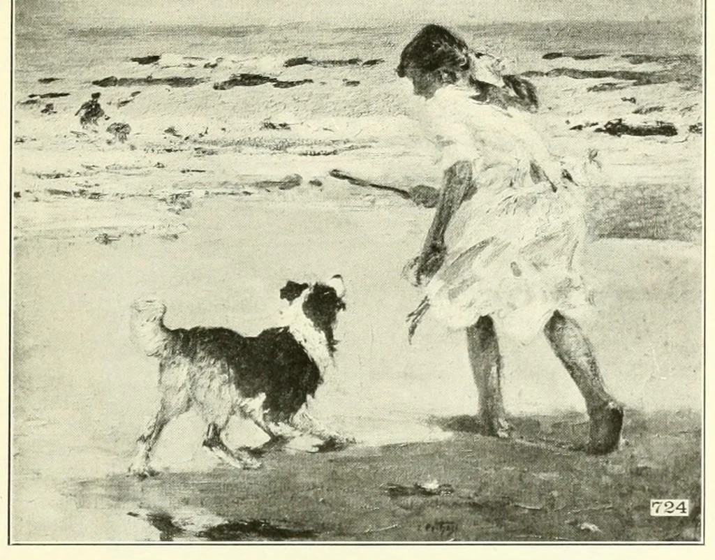 An illustration from Catalog [of the] exhibition at the Anderson Galleries of works of art donated for the benefit of the American-British-French-Belgian Permanent Blind Relief War Fund, May 11 to May 25, 1918, 1918, leaf 57