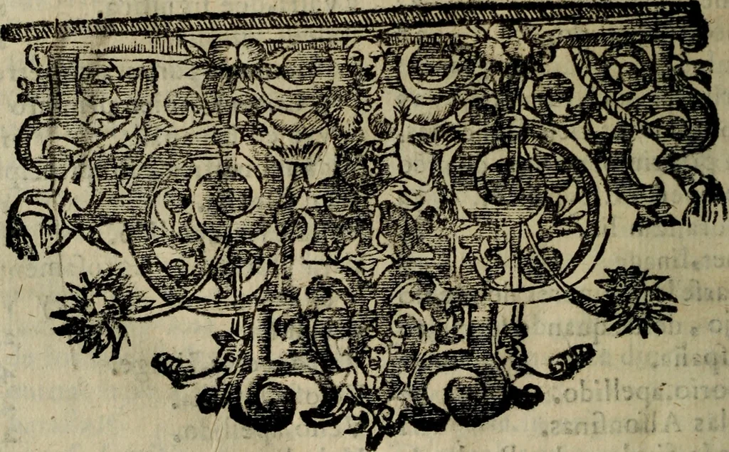 An illustration from Catalogo real, y genealogico de España, ascendencias, y descendencias de nuestros catolicos principes, y monarcas supremos : reformado, y añadido en esta ultima impression, con singulares noticias, curiosos origines de familias, con sejos, ordenes, dignidades ecclesiasticas, y seglares, gloriosos hechos, varios succesos, y nouedades antiguas, dignas de perpetua memoria, 1656, leaf 377