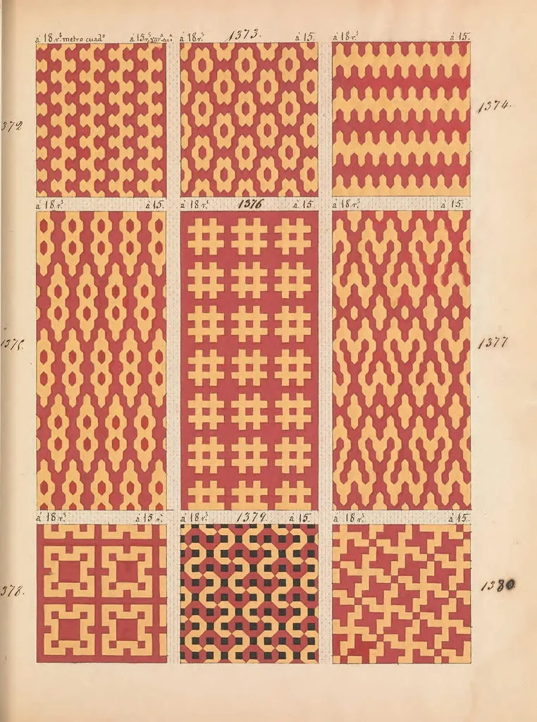 An illustration from [Catalog of samples of tile designs from Mosaico Nolla], 1870, leaf 11