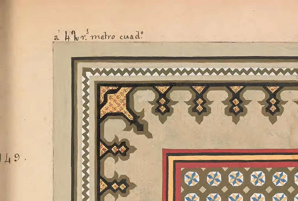 An illustration from [Catalog of samples of tile designs from Mosaico Nolla], 1870, leaf 21